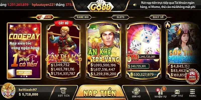 GO88 sở hữu đầy đủ các yếu tố của nhà cái trực tuyến uy tín